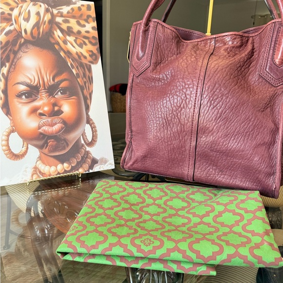 orYANY Handbags - Leather Tote Bag in Burgundy with dusty